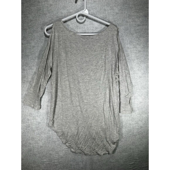Paper Moon Women's Cold Shoulder Heather Gray Shirt Top Sz M/L See Measurements - Picture 3 of 5